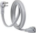 KUNCAN Appliance Power Extension Cord - 3 Prong Flat Wire SPT-3 14 AWG Heavy Duty Male to Female Extender Low Profile Grounded Cable for Major AC Unit, Air Conditioner, Refrigerator (6 Feet)