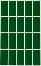 Royal Green Rectangular Color Coding Stickers 1.57 inch x 0.75 inch Rectangle Label in Forest Green (40mm x 19mm)- 100 Pack