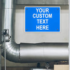 Aluminum Weatherproof Metal Sign Multiple Sizes Custom Personalized Text Here Blue White Notice Travel Horizontal Street Signs 14x10Inches