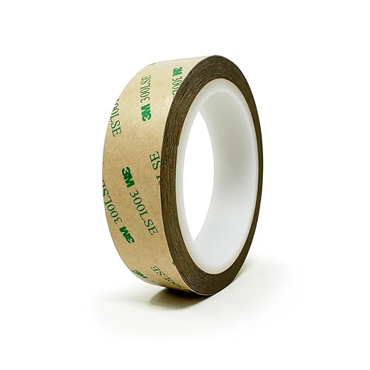 3M 300LSE Double Sided Tape, Heavy Duty Clear Adhesive, Heat & Water Resistant, 1" x 36 ft for Picture Hanging, LED Strips, DIY Crafts, Car Décor, Electronics