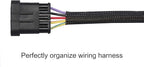 50ft - 1/4 inch & 1/2 inch PET Expandable Braided Sleeving – Black – Alex Tech Braided Cable Sleeve