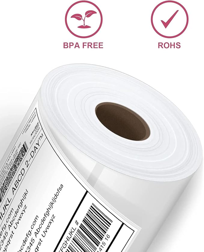 [15000Labels] 4"x6" Shipping Label 60 Rolls, 4-x-6-inch Thermal Label Paper, Compatible with Zebra 2844 Brother Rollo Direct Thermal Printer