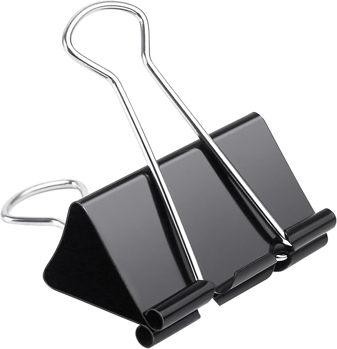 80 PCS 2 inch Binder Clips Extra Large Black Clips Office Supplies Black Paper Clips Paper Clamps for Office Home School Bussiness