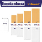 500 PCS #5 Coin Envelopes, 3.125 x 5.5 inches White Kraft Envelopes Classic Small Parts Envelopes with Self Adhesive Gummed Flap for Coins, Cash, Credit Cards, Seeds