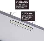 OLYMPX 100 Pcs of 1” Capacity Premium Self Adhesive Prong Paper Fastener Bases, 2.75 Inch Center for Paper File Clip Folder Accessories, 100 per Box