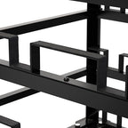 Trafford Industrial Stanchion Post Cart, 12 Posts, Horizontal Padded Storage and Locking Wheels for Safety