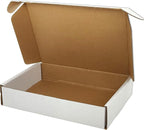 Small White Shipping Boxes for Small Business Pack of 25-8x5.5x1.6 inches Cardboard Corrugated Mailer Boxes for Shipping Packaging Craft Gifts Giving Products