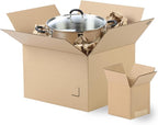 The Boxery 10"x10"x5" Brown/Kraft Corrugated Cardboard Shipping Boxes 100-Pack | Mailing, Packing, Moving & Storage for Business/Home – Durable - Eco-Friendly, Recyclable - Made in the USA