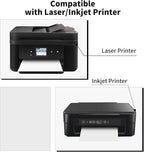 8.5" x 11" Full Sheet Label Sticker Paper for Laser & Inkjet Printers, Self Adhesive Printer Paper Shipping Labels, Printable White Matte Mailing Label Stickers(100 Sheets,100 Labels)