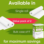 36" x 1200" (100 ft) White Kraft Paper Roll (Value Pack of 2), 45 lbs Thickness, Made in USA Colored Craft Paper for School, Bulletin Board - Odorless, Non-Toxic, Safe for Kids