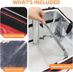 Red Insulated Bags For Food Delivery XL - 18.1" x 13.8" x 13.8", Commercial Insulated Food Delivery Bag w/ Divider, Waterproof & Foldable Catering Bag Food Deliveries, Delivery Pizza Bags 12 Inches