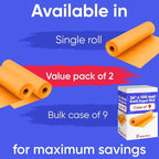 36" x 1200" (100 ft) Orange Kraft Paper Roll - Value Pack of 2, 45 lbs Thickness, Made in USA - Odorless, Non-Toxic, Safe for Kids - for School Projects, or Bulletin Board