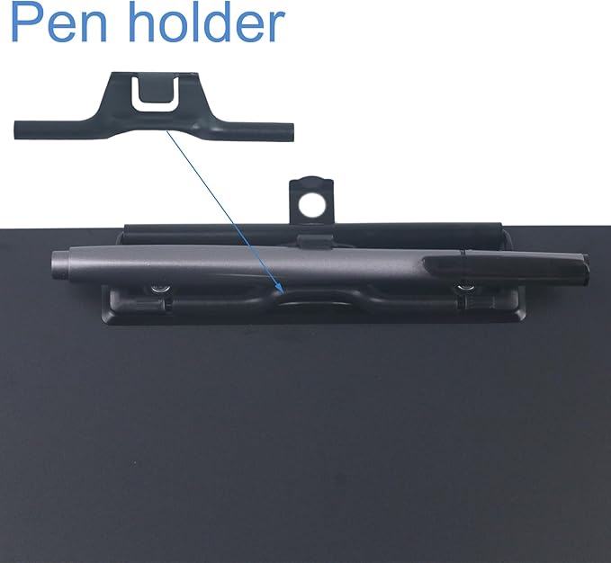 Acocony 11x17 Clipboard Aluminium with Pen Holder Extra Large Clipboard Landscape Super Hard 11 x 17 Clipping Board Black Pack of 1
