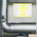 Aluminum Weatherproof Metal Sign Multiple Sizes Custom Personalized Text Here White Yellow Caution Horizontal Street Signs 10x7Inches