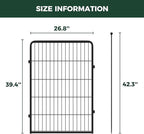 FXW Rollick Unleashed Dog Playpen for Indoor, Yard, RV Camping, 40 inch 2 Panels for Medium and Large Dogs, Black│Patented