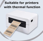 3" x 2" Thermal Labels Stickers Brown, Thermal Printer Shipping Stickers, Multipurpose Inventory Self-Adhesive Direct Thermal Label for Small Business (500 Labels/Roll)