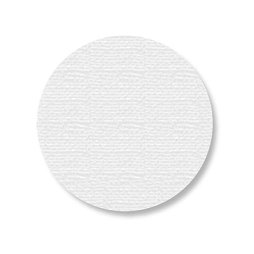 Mighty Line 1" Solid Dot Shaped Floor Marking Tape for Safety, Caution, Warning, Heavy-Duty, Peel and Stick, Adhesive Circle Spots, Industrial Quality, White, Pack of 200
