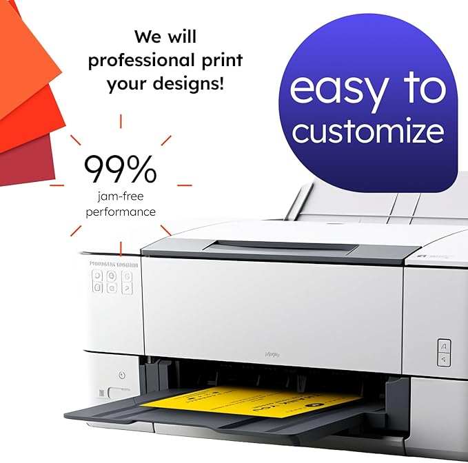 Custom Bright Neon Color Labels, Print Your Own Stickers, Upload Your Design for Printing - Smooth Matte Finish, Strong Adhesive, Crack and Peel - 8.5" x 5.5" - 25 Sheets per Pack (Chartreuse)