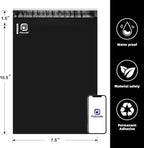 POLYSELLS 100 pcs 7.5x10.5 Inches Black Poly Mailers Shipping Envelopes, Strong Adhesive Sealing, Waterproof, and Tear-resistant Postal Mailing Bags for Clothing, Books, and Accessories