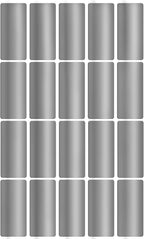 Royal Green Metallic Silver Sticker Labels 1.57 inch x 0.75 inch (40mm x 19mm) - 2000 Pack