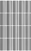 Metallic Silver Small Sticker Sheets (40mm x 19mm) - 2160 Pack, File Folder Label Rectangular Stickers for Labeling 1.57 x 0.75 inch