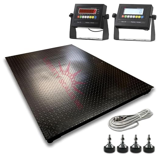 Liberty Scales Heavy Duty Industrial 60" x 84" Floor Scale Accurate Livestock Digital 5’ x 7 Pallet Scales for Warehouse or Shipping Weighing (10,000 Ibs x 1 Ib)