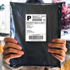 POLYSELLS 500 pcs 14.5x19 Inches Black Poly Mailers Shipping Envelopes, Strong Adhesive Sealing, Waterproof, and Tear-resistant Postal Mailing Bags for Clothing, Books, and Accessories