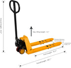 Tory Carrier Mini Hand Pallet Jack Truck, 2200 Lbs Capacity, 31.5" Lx15 W Fork Size Narrow Pallet Jack, Small Size Manual Pallet Trucks with Foldable Forks and Handle