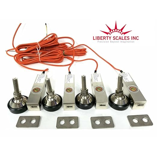 Liberty GX-1-4k lb NTEP (Small Envelope) Shear Beam Load Cell Sensors for Platform Floor Scale with Feet & Spacers I Stainless Steel