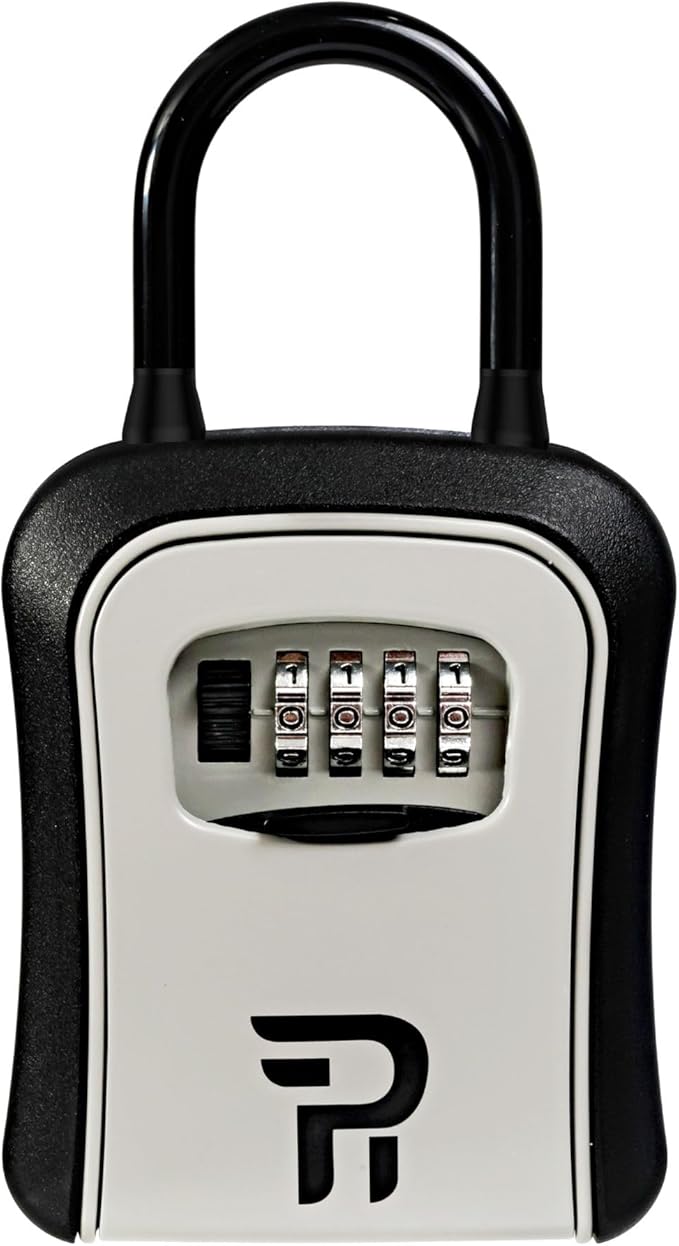 RUDY RUN Key Lock Box for Outside - Realtor Lockbox for House Keys Outdoor - Combination Key Hiders to Hide a Key Safe Storage
