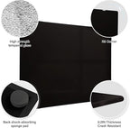 Magnetic Glass Blackboard - Glass Dry Erase Board 48"x36" Large Frameless Board for Walls Office School and Home,Black