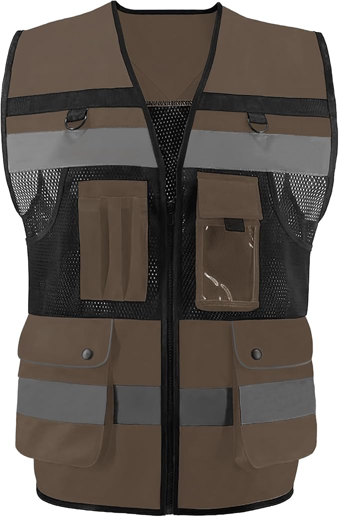 Safety Vest High Visibility Reflective Construction Vest for Men Women