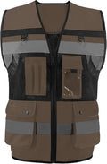 Safety Vest High Visibility Reflective Construction Vest for Men Women