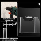 Eersida Acrylic Brochure Pamphlet Holder Brochure Display Stand Business Tri Fold Multi Slot Holder Rack Wall Mount Clear Pocket Space Saver for Flyer Literature Menu Advertise(6 Pockets)