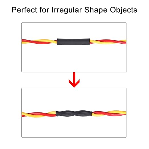 XHF UL Listed 5/16 Inch 55Ft 3:1 Waterproof Heat Shrink Tubing Roll Marine Grade Adhesive Lined Heat Shrink Tube, Insulation Sealing Oil-Proof Wear-Resistant Black