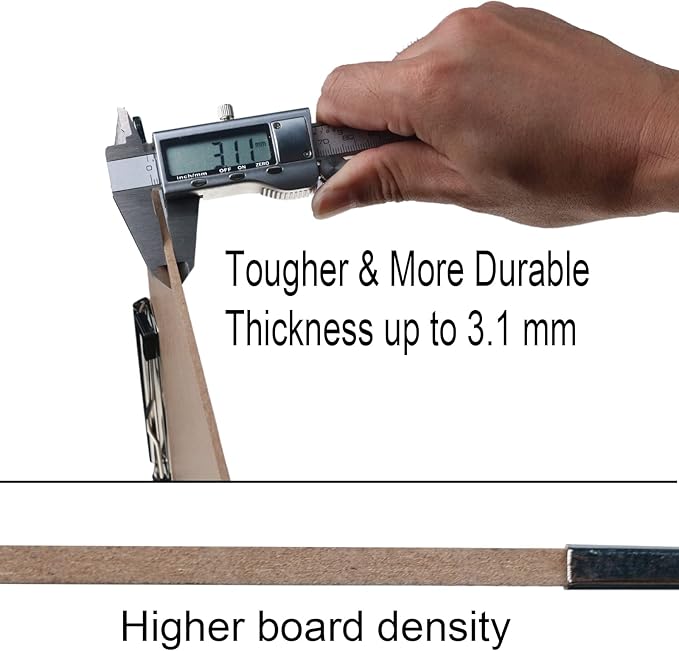 Acocony 11x17 Clipboard Landscape with Hardware Corner Guard Extra Large Clipboard Hardboard Low Profile Clip 11 x 17 Clipping Board MDF Pack of 1
