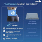 REVIX Ice Pack for Injuries Reusable, 45-Minute Long-Lasting Cold Pack for Knee, Shoulder, Back with Ice Grid Gel Design, Reusable Gel Ice Wrap, Universal Use for Elbow, Calf, Hip, Tight, 14 × 7"