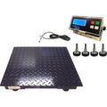 SellEton SL-700-2x2 Floor Scales, Accurate Pallet Scales with Smart Digital Indicator for Warehouse Shipping and Heavy Duty Industrial Weighing (24"x24", 2500 lb x 0.5 lb)
