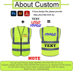 High Visibility Safety Reflective Vest with Pockets and Zipper Construction Hi Vis Work Vest(Neon Yellow 3XL)