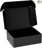 10 Pack 12"x9"x4" inch Shipping Boxes Black Corrugated Cardboard Box for Small Business, Mailer, Shipping, and Packing