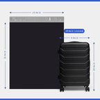 Metronic Large Poly Mailers 24×36 25 Pcs Large Shipping Bags for Clothes,Self Adhesive Shipping Envelopes for Small Business,Waterproof Mailers Poly Bags for Shipping,Packaging Mailing Bags Black