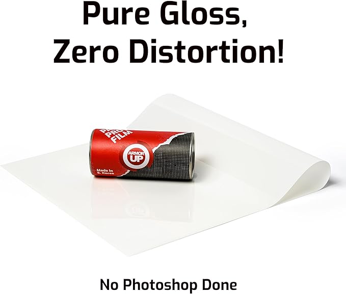 [ARMOR UP] 12"x 60", Clear Paint Protection Film Roll for Cars, Full-Size Trucks or SUVs. 8-mil Thick, Non-Yellowing, Optical Clarity, UV Protection, Self-Healing, Gloss Finish