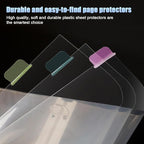 HABGP 24Pcs/3 Set Clear Sheet Protectors for 3 Ring Binder Letter Size, 8 Tab Plastic Dividers With Pockets and Tabs, Page Protectors 8.5x11