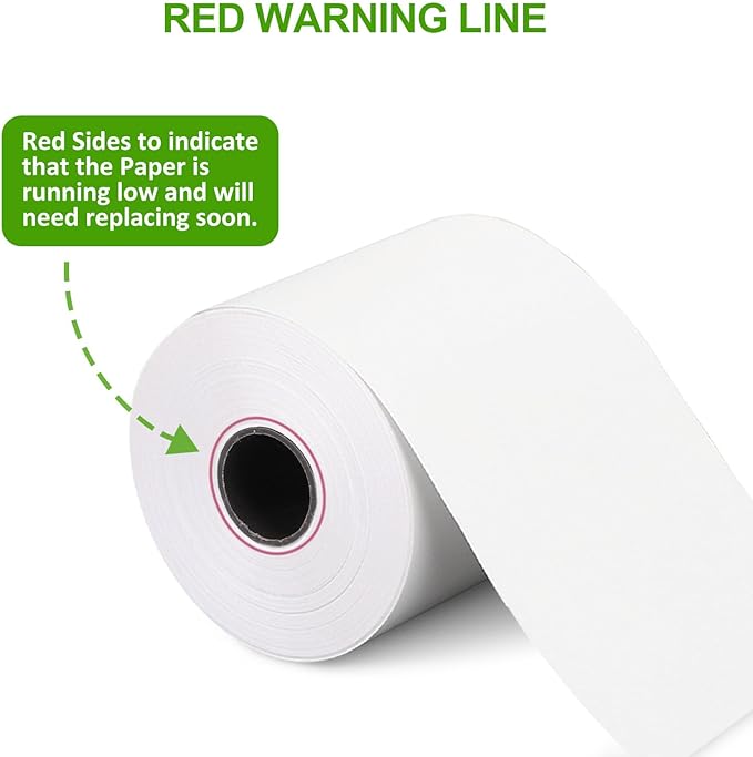 (100 Rolls) 2 1/4 x 50 Thermal Receipt Paper, White BPA-Free, Compatible with POS, Credit Card Terminals and Most Register Machines