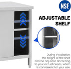 Hally Stainless Steel Cabinet, 24" x 60" NSF Commercial Heavy Duty Prep Workbench with Two Sliding Doors, Large Storage Cabinet, Metal Table for Kitchen, Restaurant, Garage