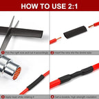 Chanzon 2:1 Ratio - 80Ft Roll - 9/64" (3.5mm) Heat Shrink Tubing 2:1(25M Total Length) Black Polyolefin Sleeving Wrap Shrinking 2 to 1 1pcs
