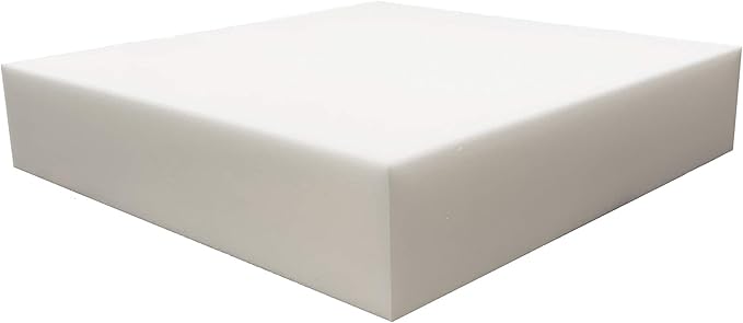 FoamRush 4" x 24" x 27" Upholstery Foam High Density Firm Soft Support (Chair Cushion Square Foam for Dining Chairs, Wheelchair Seat Cushion Replacement)