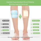 NeuHeils Silicone Super Absorbent Wound Dressing 5''x5'' 10 Packs, Self-Adhesive Waterproof Bandage with Ultrasorb Polymer Pad for Heavy Exudates Wound