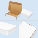 Shipping Boxes 9x6x2" 60 Pack - White Corrugated Cardboard Mailing Box for Small Business - Literature Mailer Packaging Supplies