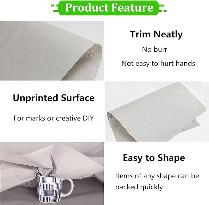 WAUPPY Newsprint Packing Paper Sheets for Moving, Shipping, Box Filler, Wrapping and Protecting Fragile Items 7.8 Lbs (300 Sheets, 26” x 15”)